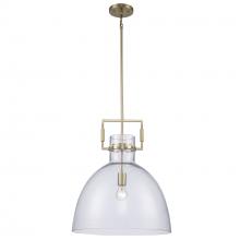 Trans Globe PND-2229 AG - 1LT PENDANT-LG-CLEAR GLASS
